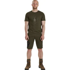 Deerhunter Logo T-Shirt Herren (Fallen Leaf)< Angelshirts & Angel-Oberteile