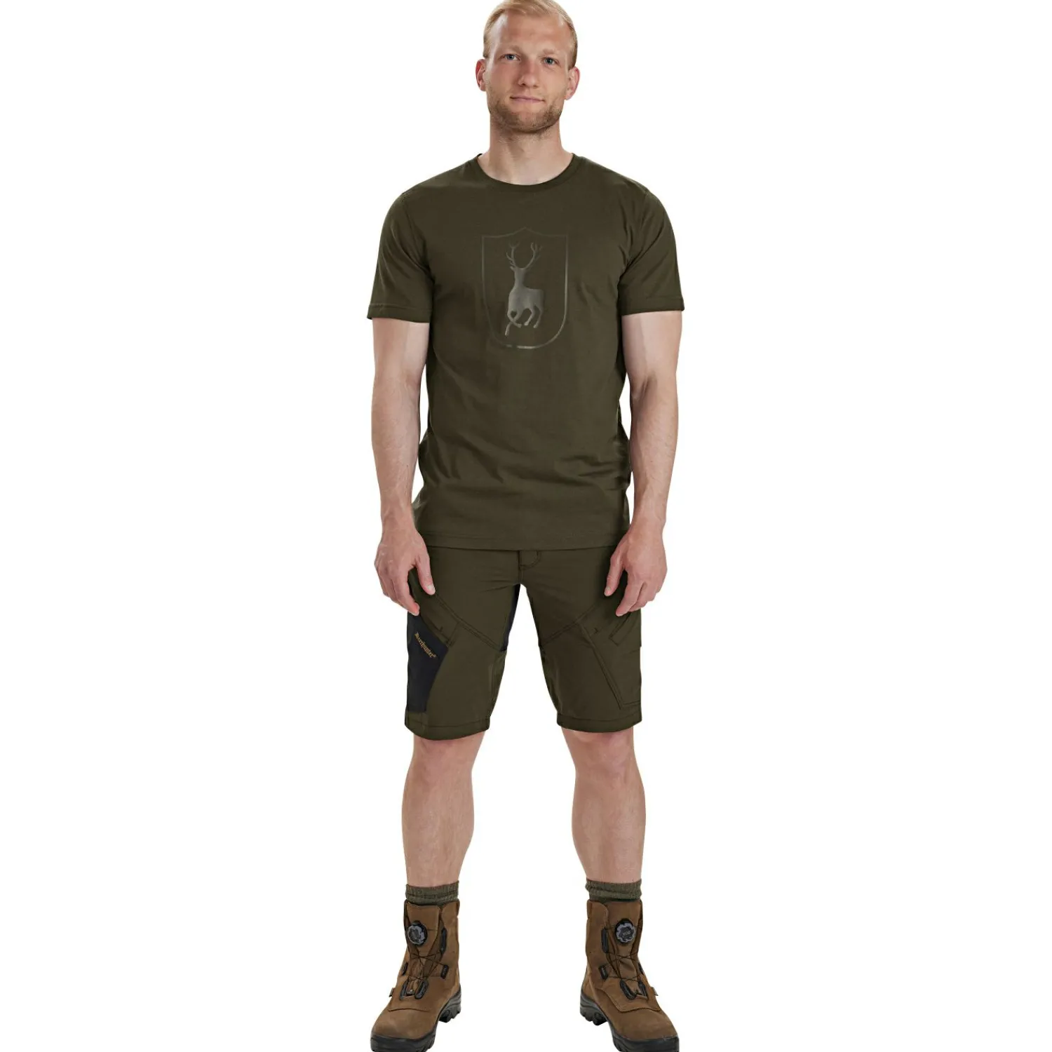 Deerhunter Logo T-Shirt Herren (Fallen Leaf)< Angelshirts & Angel-Oberteile