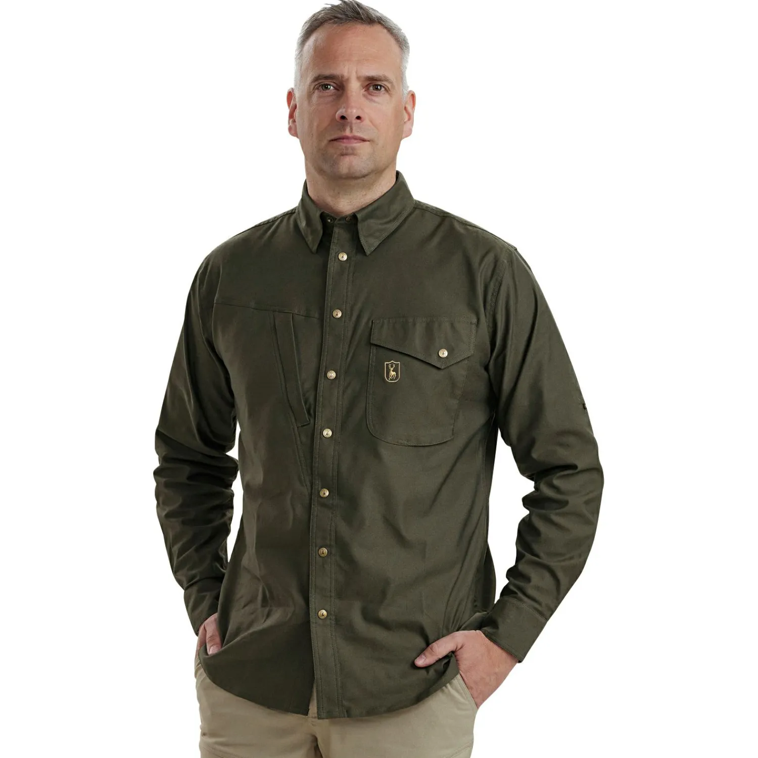 Deerhunter Matobo Hemd Herren (Forest Green)< Outdoor- & Angelhemden