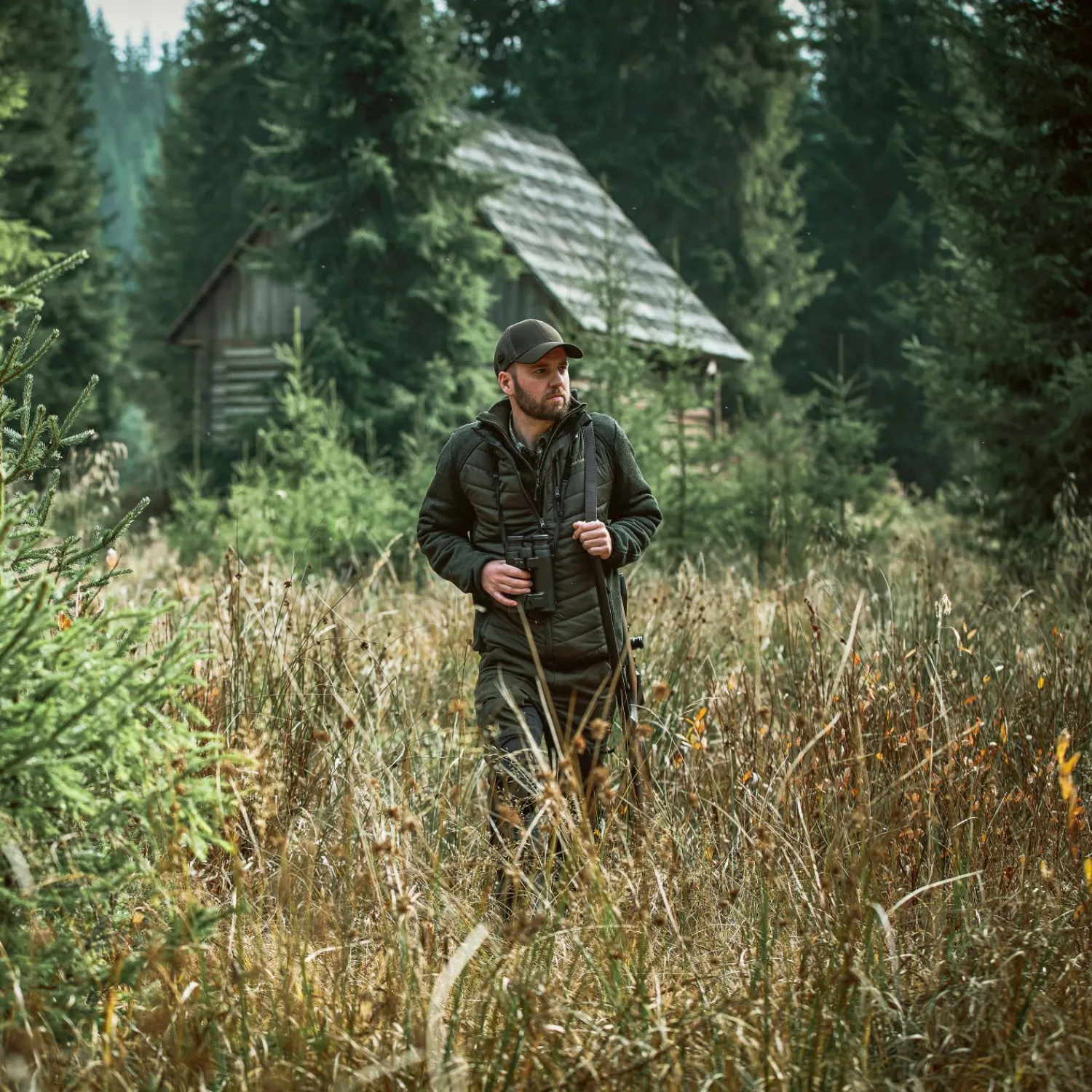 Hot Moor wattierte Jacke Herren, mit Strick (Timber) Outdoor- & Angel-Jacken