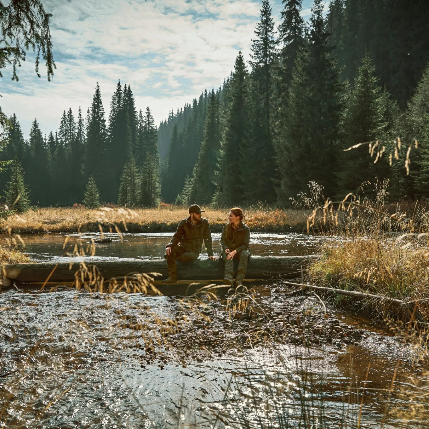 Hot Moor wattierte Jacke Herren, mit Strick (Timber) Outdoor- & Angel-Jacken