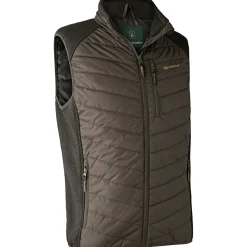 Clearance Moor wattierte Weste Herren, mit Strick (Brown Leaf) Outdoor- & Anglerwesten