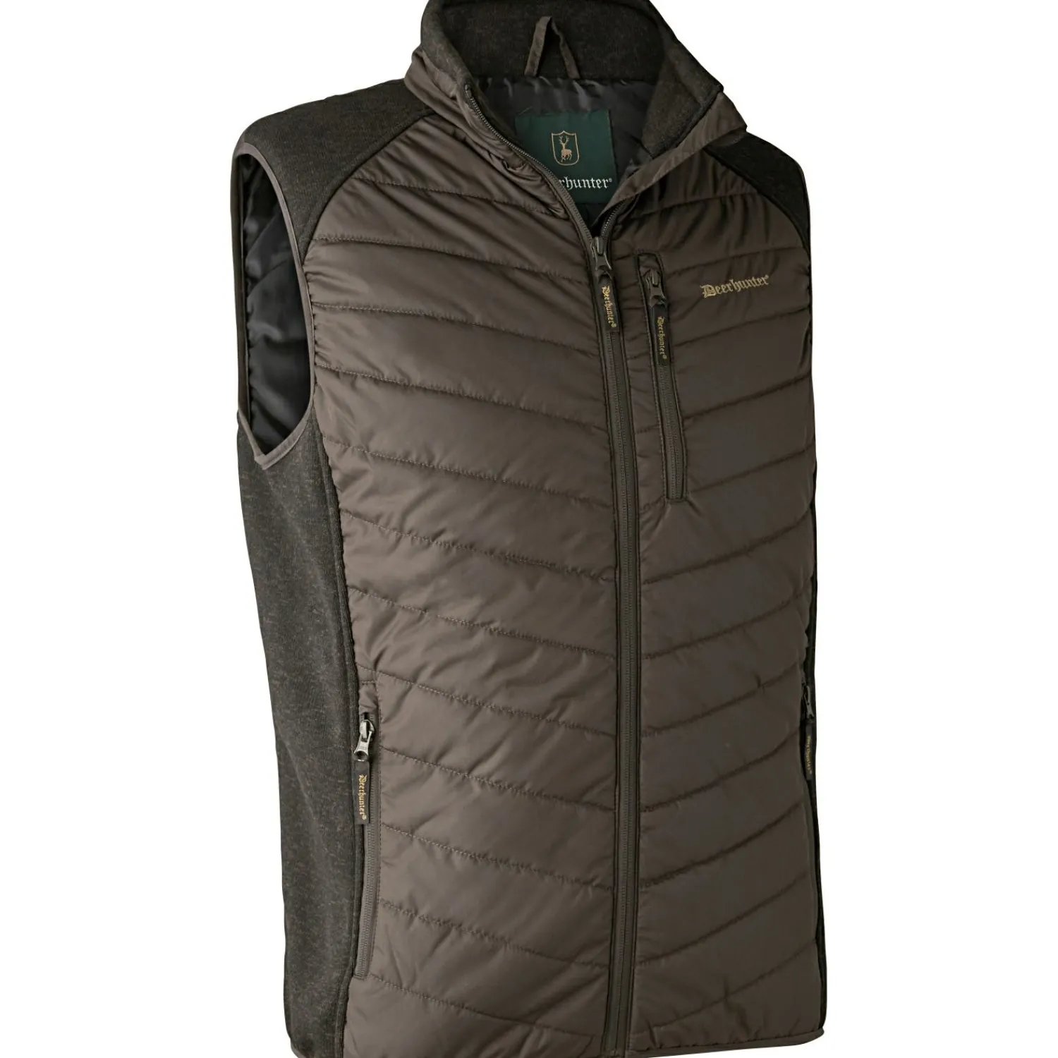 Clearance Moor wattierte Weste Herren, mit Strick (Brown Leaf) Outdoor- & Anglerwesten