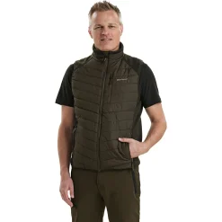 Clearance Moor wattierte Weste Herren, mit Strick (Brown Leaf) Outdoor- & Anglerwesten