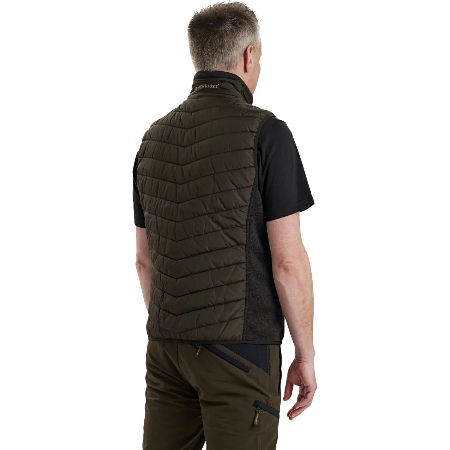 Clearance Moor wattierte Weste Herren, mit Strick (Brown Leaf) Outdoor- & Anglerwesten