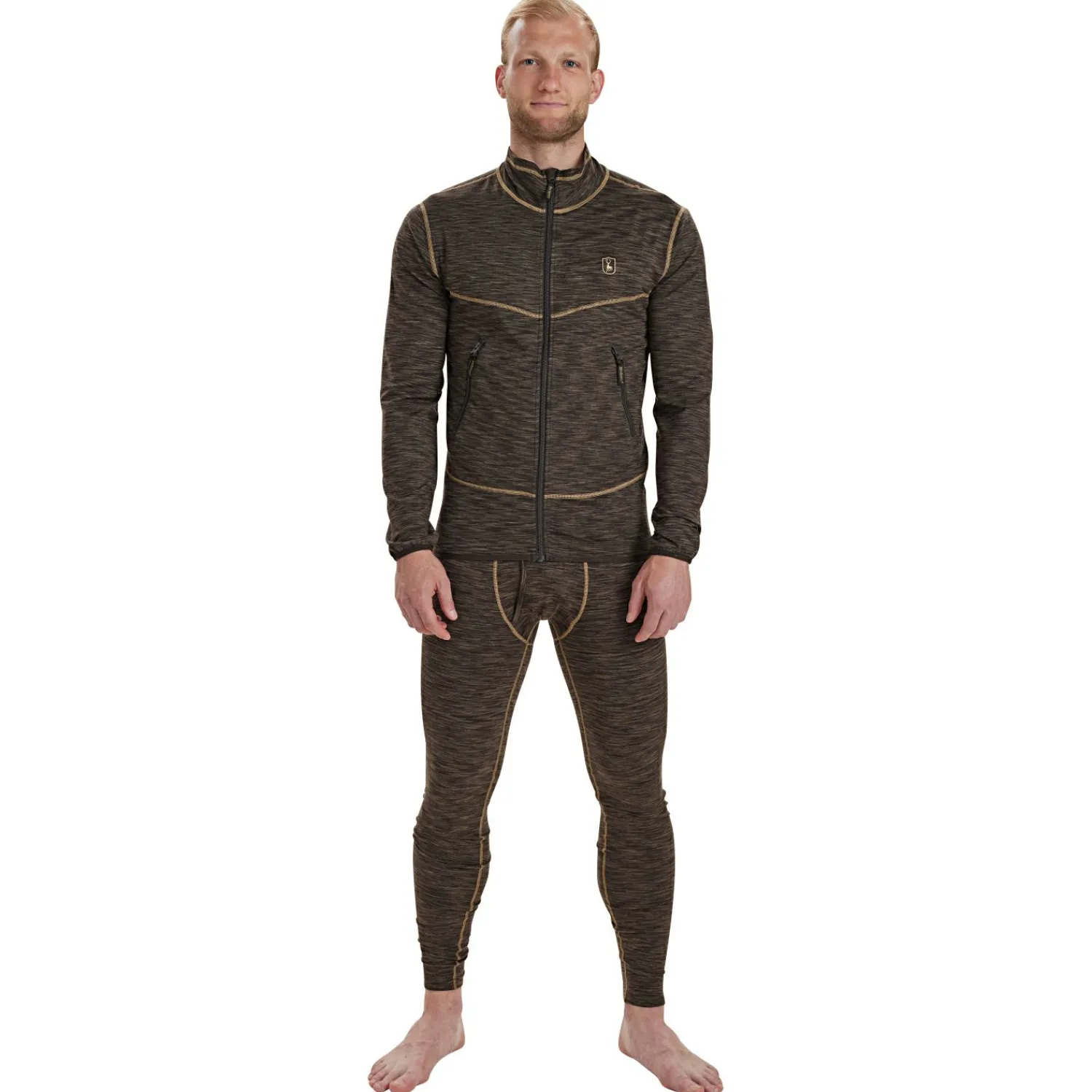 Deerhunter Norden Insulated Fleece Herren (Brown Melange)< Outdoor- & Angel-Unterwäsche