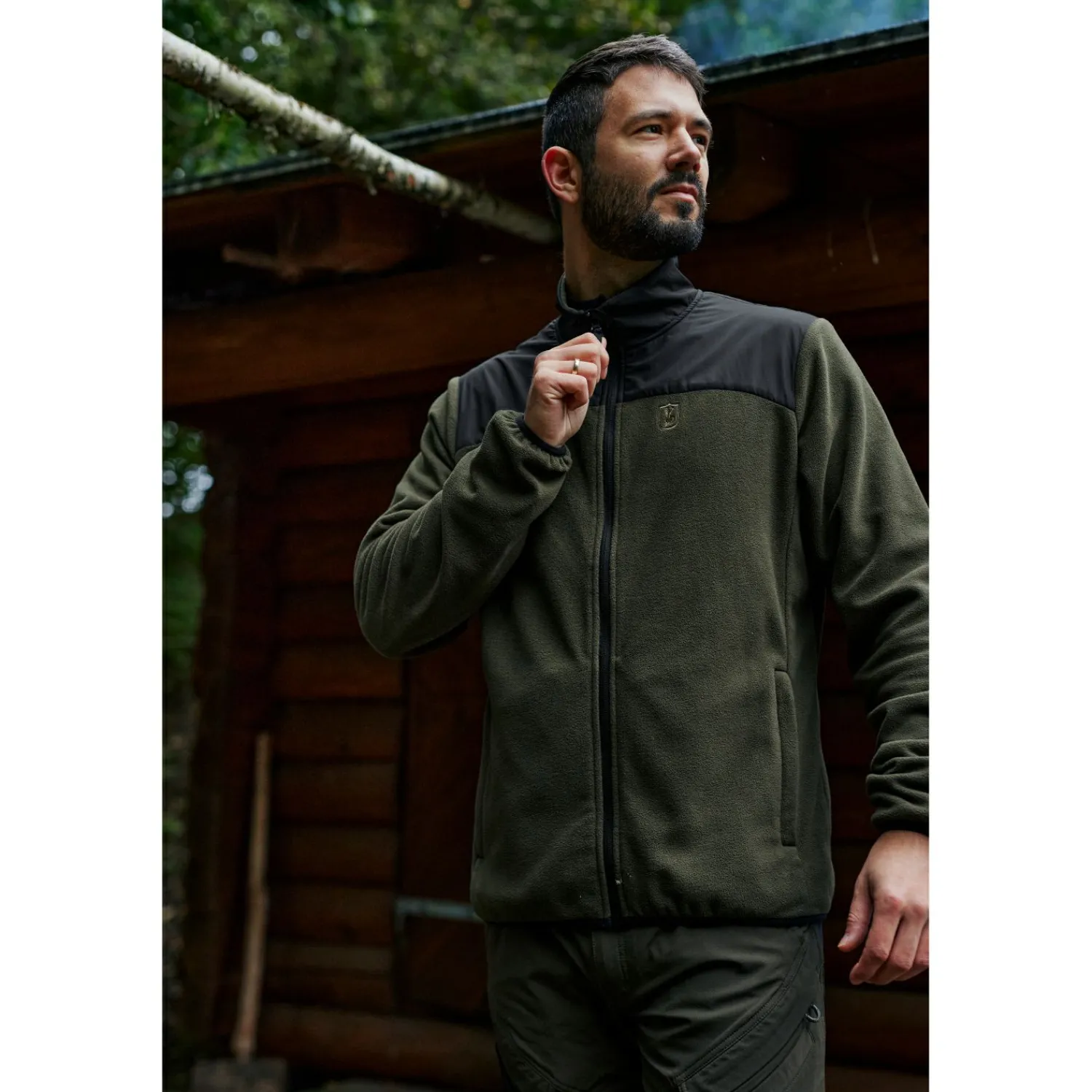 Deerhunter Northward Fleecejacke Herren (Rifle Green)< Outdoor- & Angel-Jacken