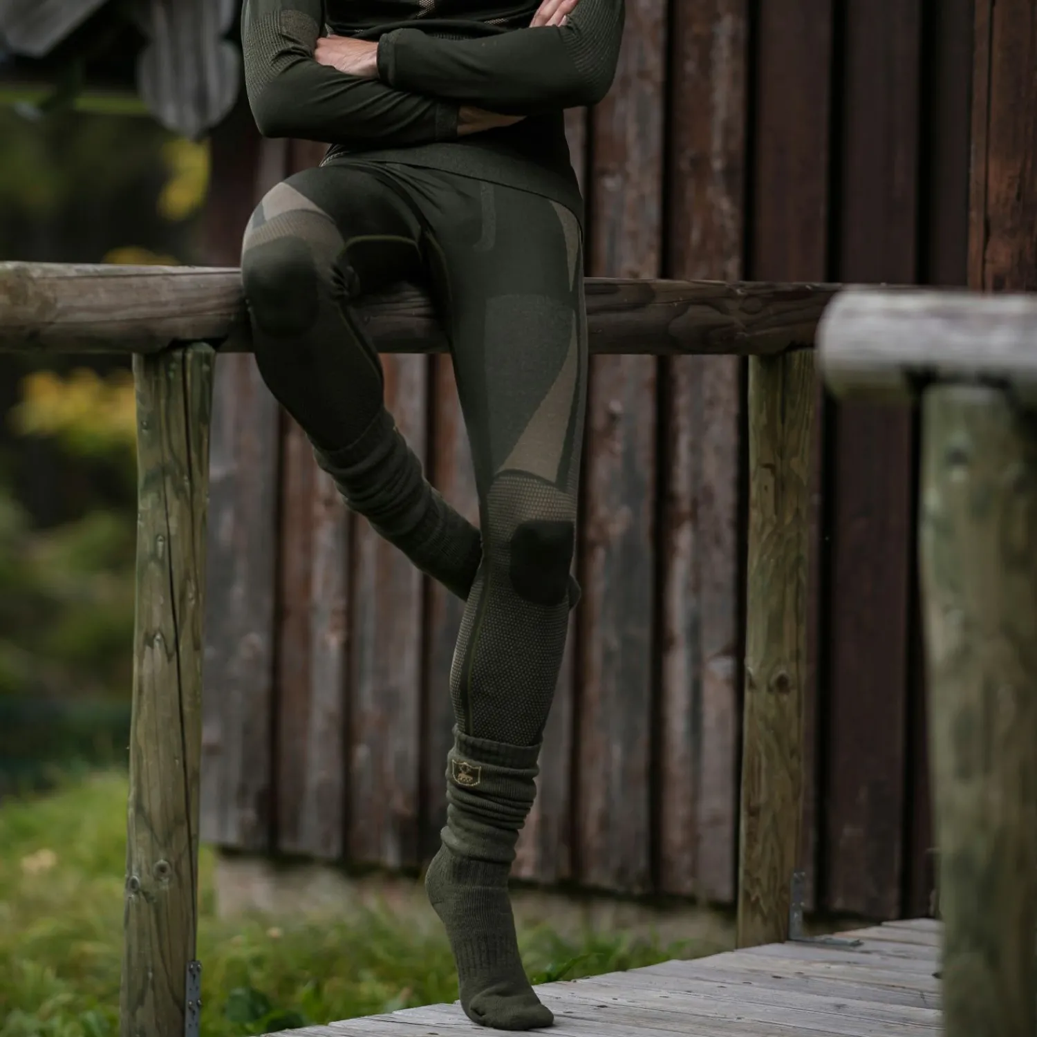 Deerhunter Woll Socken Deluxe, lang (Grape Leaf)< Outdoor- & Angel-Socken