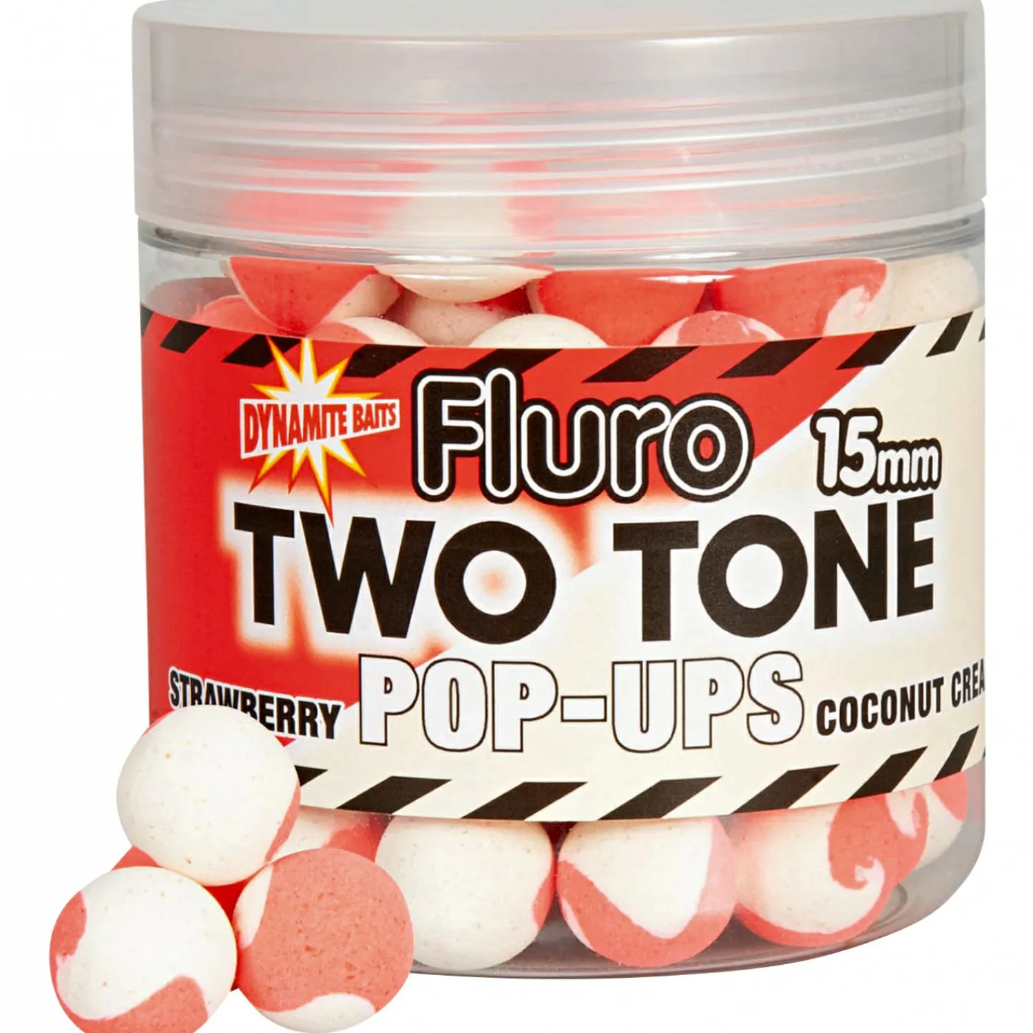 Dynamite Fluro Two Ton Pup-Ups (Strawberry & Coconut)< Karpfenfutter·Boilies & Popup Boilies|Karpfenfutter