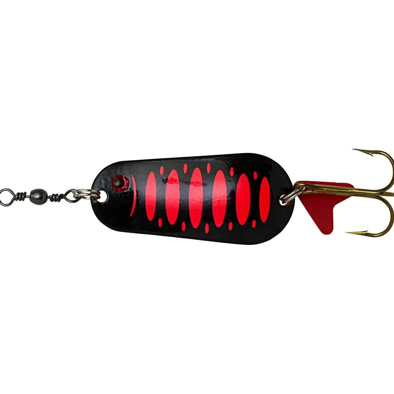 Effzett Blinker Standard Spoon (Fluo Red/Black UV)< Blinker|Raubfischangeln Kunstköder