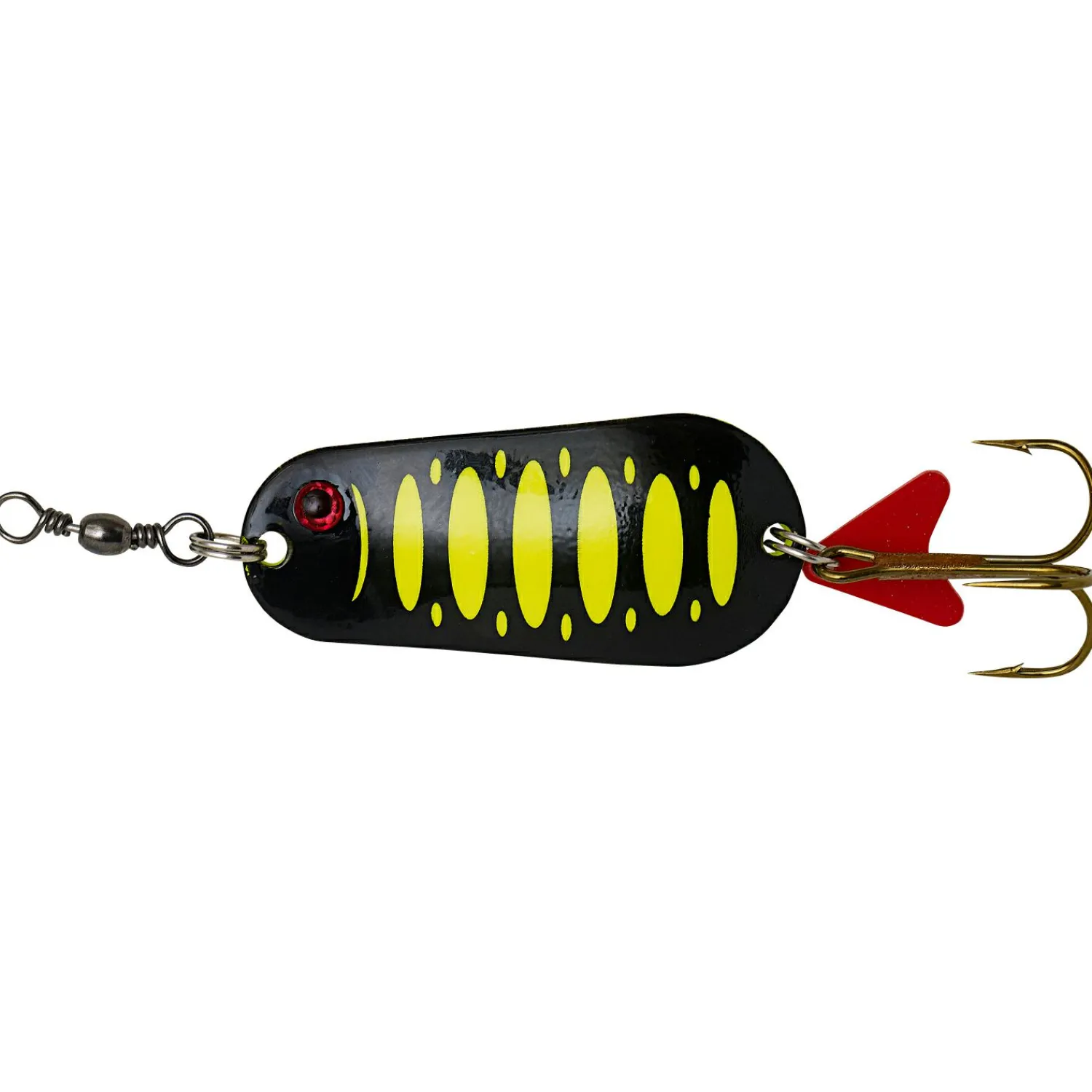 Blinker Standard Spoon (Fluo Yellow/Black UV) Blinker|Raubfischangeln Kunstköder