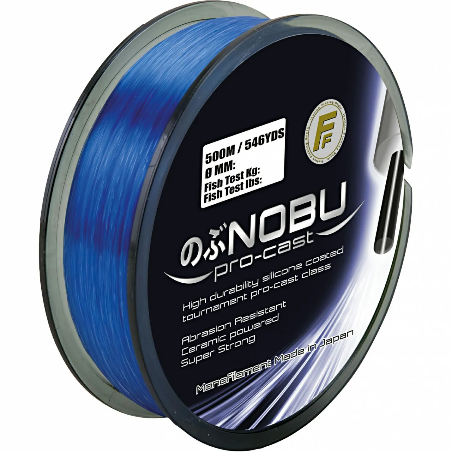 Fishing Ferrari Angelschnur FF Ninja Pro Cast Hi-Viz (japan blue, 500 m)< Monofile Schnüre