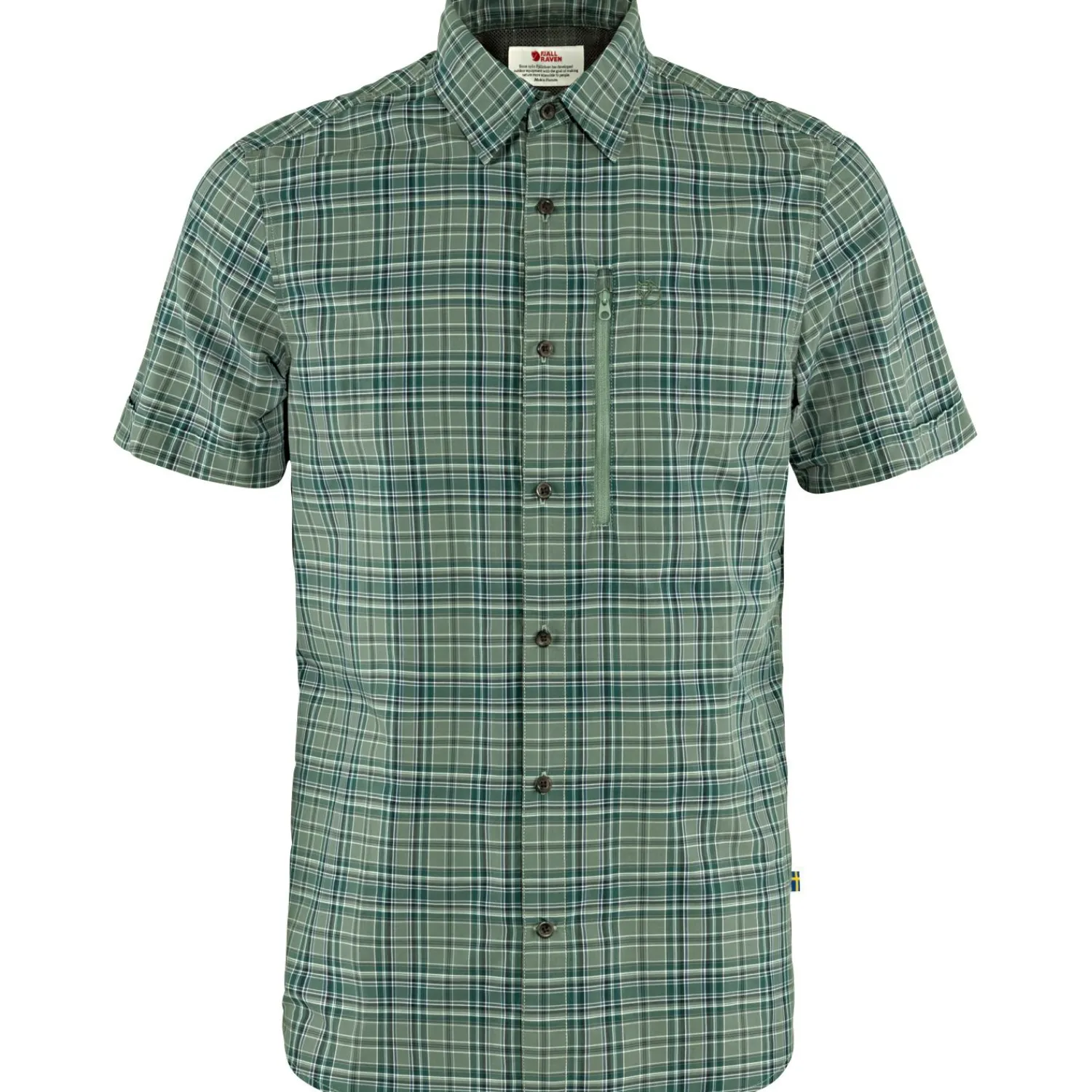Discount Fjällräven Abisko Hike Shirt SS M Herren (Arctic Green/Patina Green) Outdoor- & Angelhemden