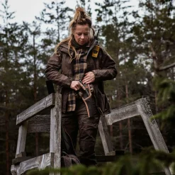 Fjällräven Lappland Forest Hybrid Jacket W Damen (Dark Olive) Damen Damen Angeljacken & -Westen