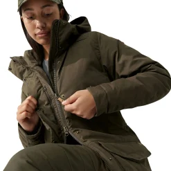 New Fjällräven Lappland Högvilt Jacket W Damen (Dark Olive) Winter- & Thermojacken