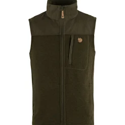 Discount Fjällräven Singi Buck Fleece Vest M Herren (Dark Olive) Outdoor- & Anglerwesten