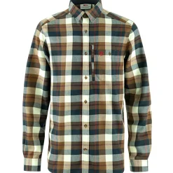 Sale Fjällräven Singi Fjällglim Shirt M Herren (Wood Brown-Chalk White) Outdoor- & Angelhemden