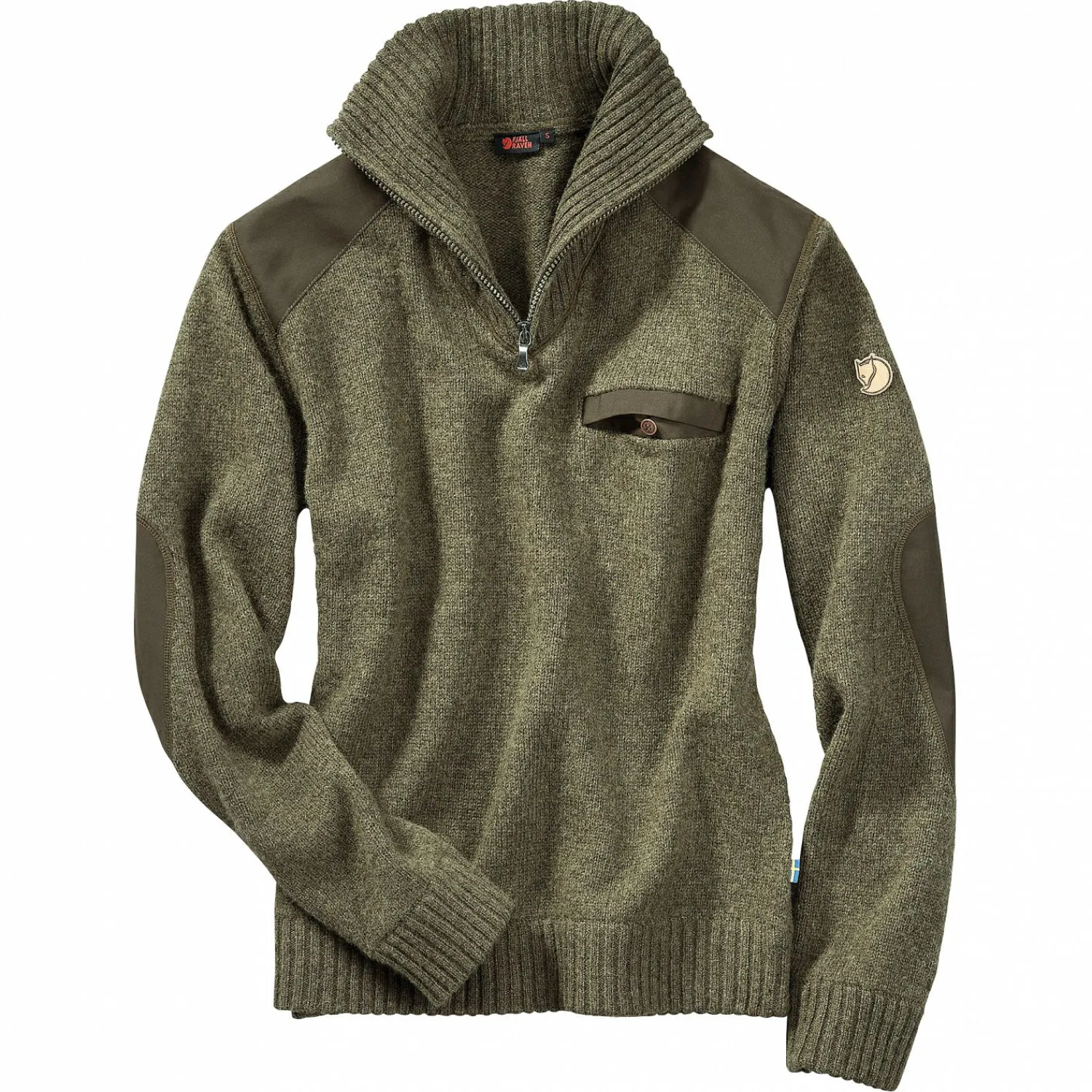 Best Fjällräven Sörmland Koster Sweater M Herren (Dark Olive) Angelpullover & -Strickjacken