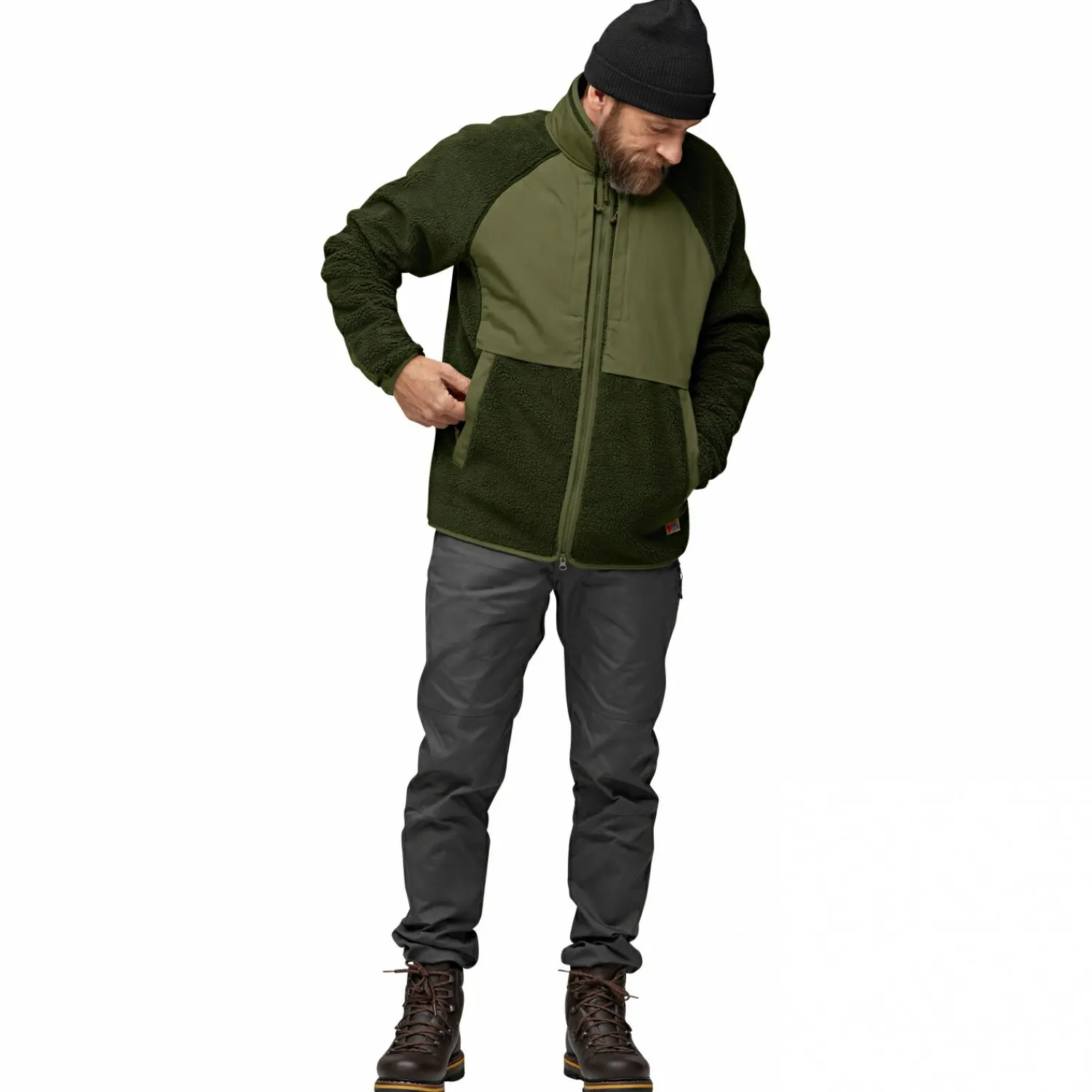 Fju00e4llru00e4ven Fjällräven Vardag Pile Jacket M Herren (Deep Forest-Laurel Green)< Outdoor- & Angel-Jacken