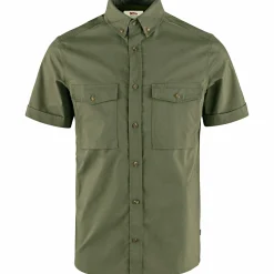 Fju00e4llru00e4ven Fjällräven Övik Air Stretch SS Shirt M Herren (Laurel Green)< Outdoor- & Angelhemden