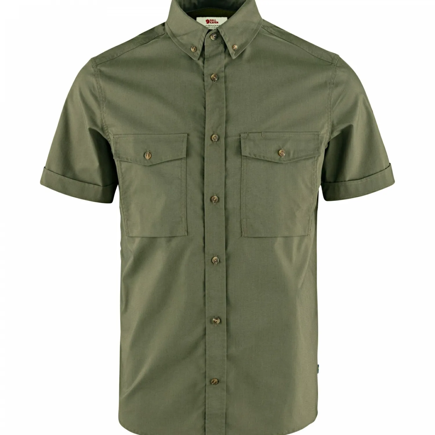 Fju00e4llru00e4ven Fjällräven Övik Air Stretch SS Shirt M Herren (Laurel Green)< Outdoor- & Angelhemden