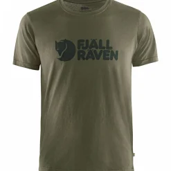 Best Fjällräven Övik Fjällräven Logo T-Shirt M Herren (Dark Olive) Angelshirts & Angel-Oberteile