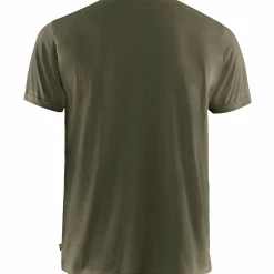 Best Fjällräven Övik Fjällräven Logo T-Shirt M Herren (Dark Olive) Angelshirts & Angel-Oberteile