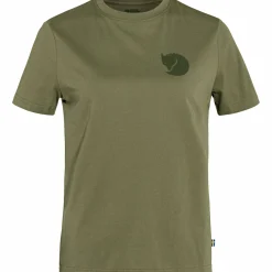 Fjällräven Övik Fox Boxy Logo Tee W Damen (Green) Damen Damen Angelshirts & -Oberteile