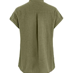 New Fjällräven Övik Hemp Shirt SS W Damen (Green) Damen Damen Angelshirts & -Oberteile