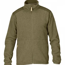 Fju00e4llru00e4ven Fjällräven Övik Sten Fleece M Herren (Dark Olive)< Outdoor- & Angel-Jacken