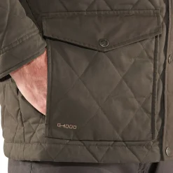 Hot Fjällräven Övik Wool Padded Jacket M Herren (Dark Olive) Outdoor- & Angel-Jacken