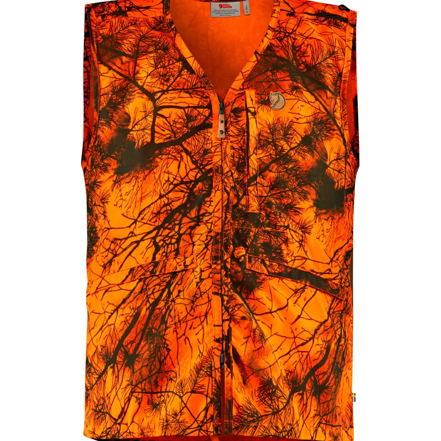 Fju00e4llru00e4ven Fjällräven Värmland Vest (Orange Camo)< Outdoor- & Anglerwesten