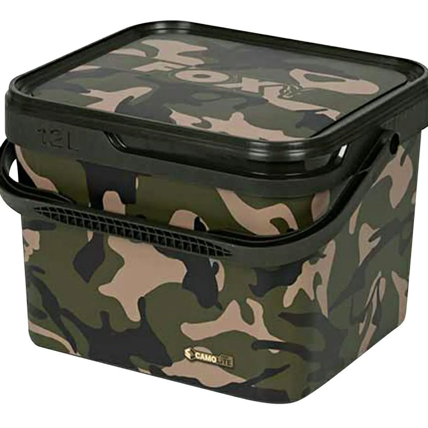 Fox Camo Bucket< Angelkoffer & Angelboxen ·Futtereimer