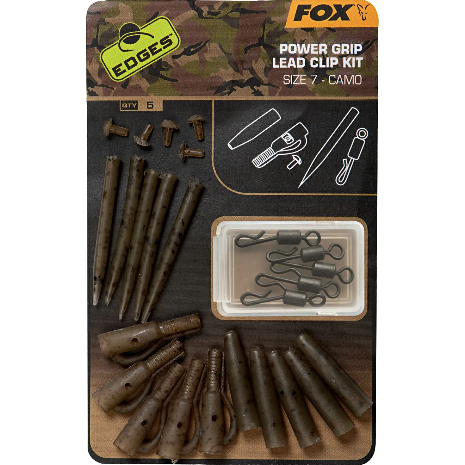 Discount Camo Power Grip Lead Clip Kit Karpfenangeln-Zubehör