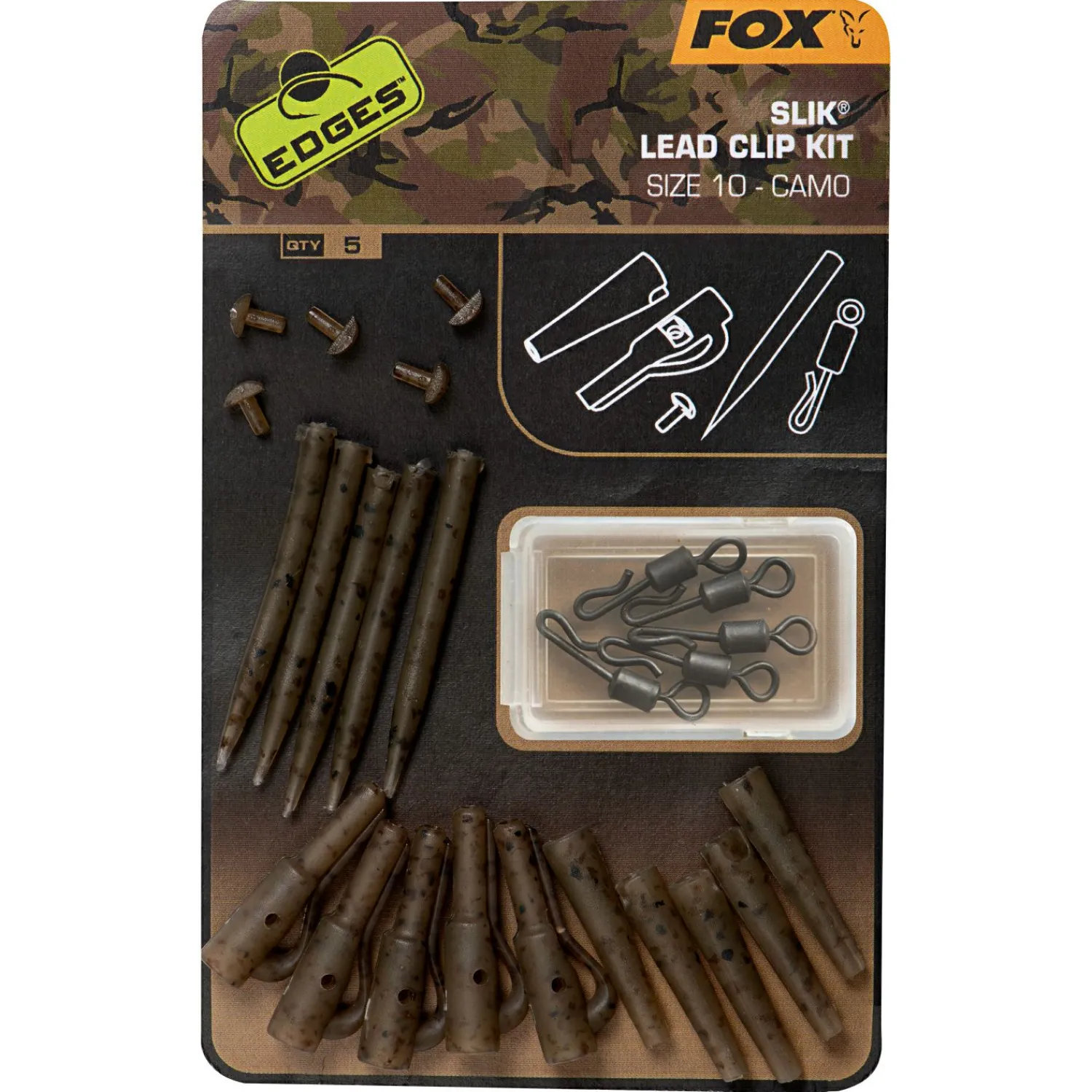 Sale Camo Slik Lead Clip Kit Karpfenangeln-Zubehör