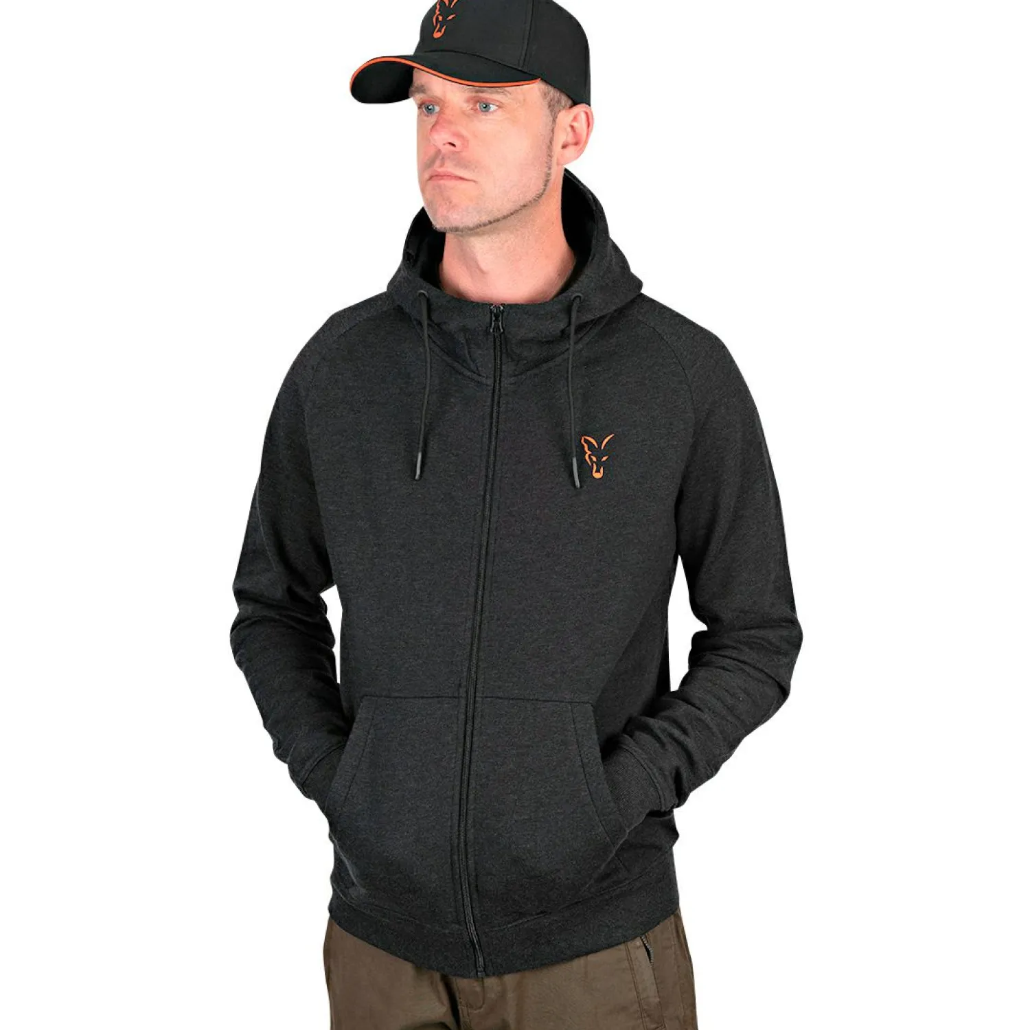 Clearance Collection LW Hoody Herren (Black/Orange) Angelpullover & -Strickjacken