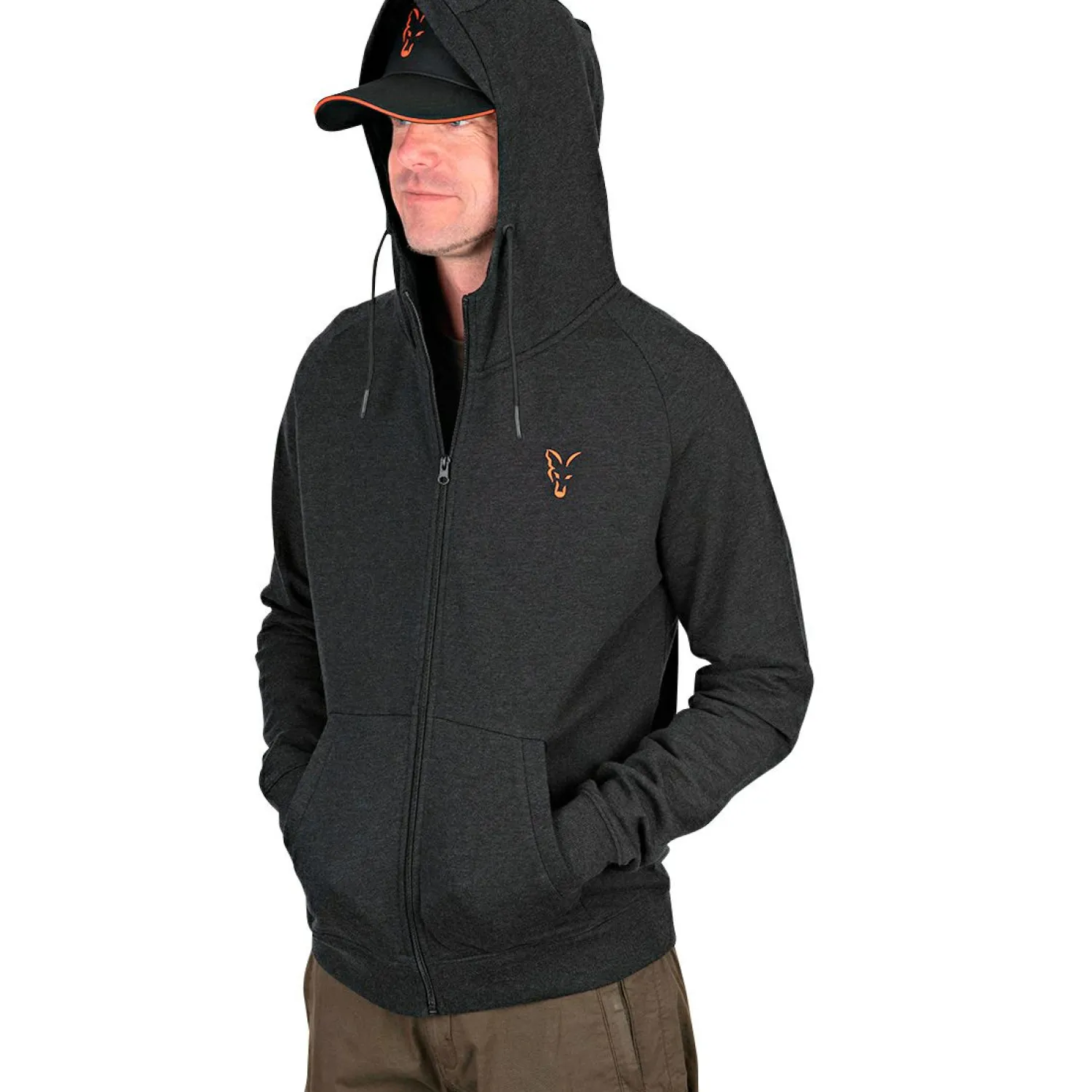 Clearance Collection LW Hoody Herren (Black/Orange) Angelpullover & -Strickjacken