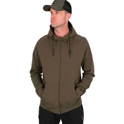 Fox Collection LW Hoody Herren (Green/Black)< Angelpullover & -Strickjacken