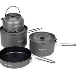 New Cookware 4 Piece Deluxe Cook Set Campinggeschirr, Campingbesteck & Campingtöpfe