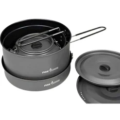 New Cookware 4 Piece Deluxe Cook Set Campinggeschirr, Campingbesteck & Campingtöpfe