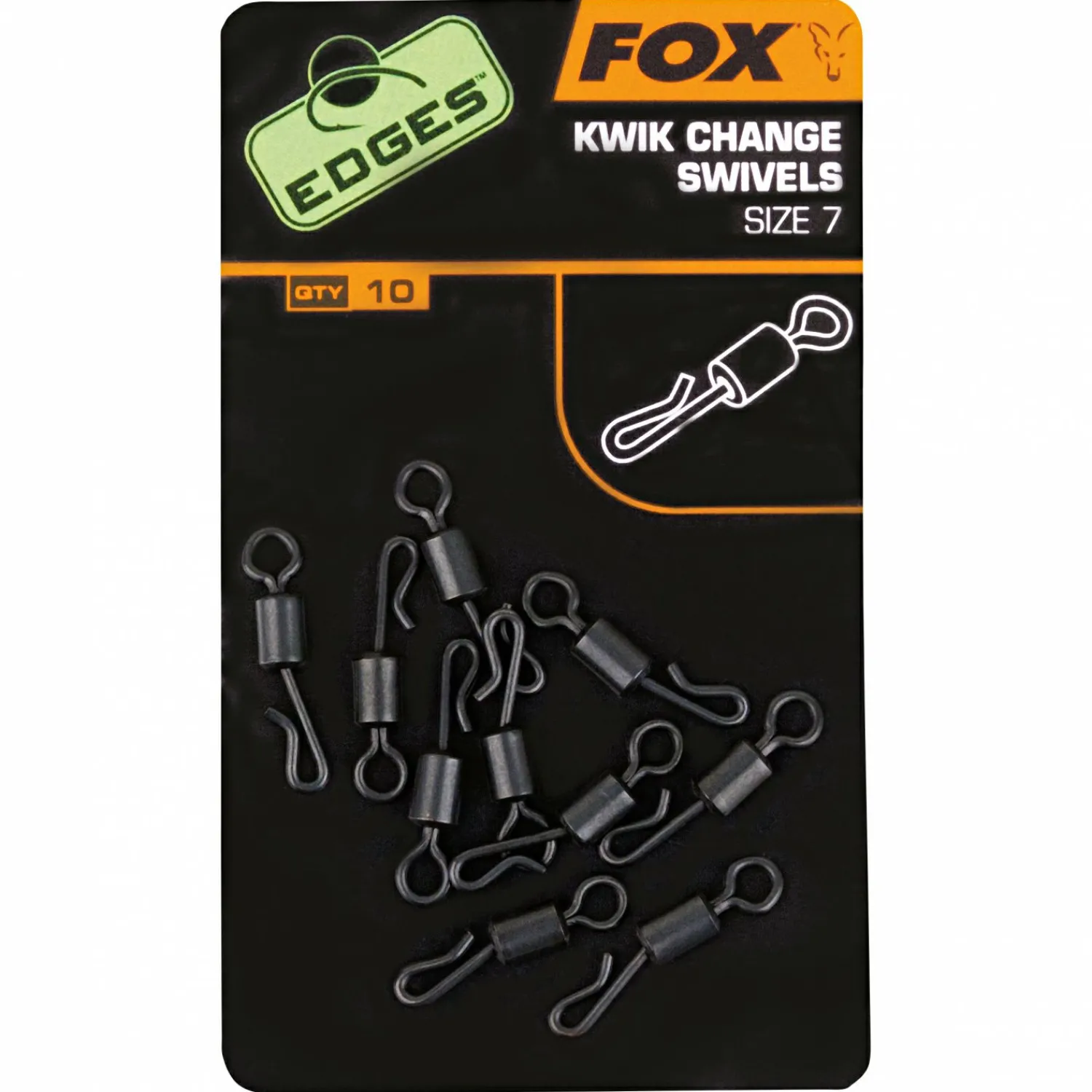 Fox Edges™ Kwik Change Swivel (Größe 7)< Karpfenangeln-Zubehör