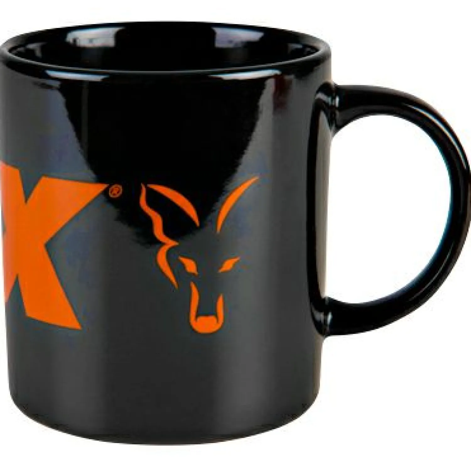 Fox Keramik Tasse mit Logo (schwarz)< Campinggeschirr, Campingbesteck & Campingtöpfe