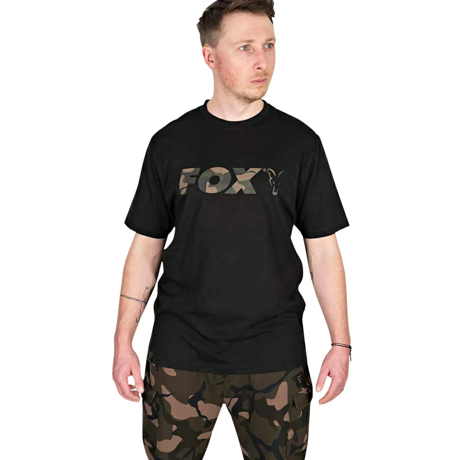 Best Logo T-Shirt Herren (Black Camo) Angelshirts & Angel-Oberteile