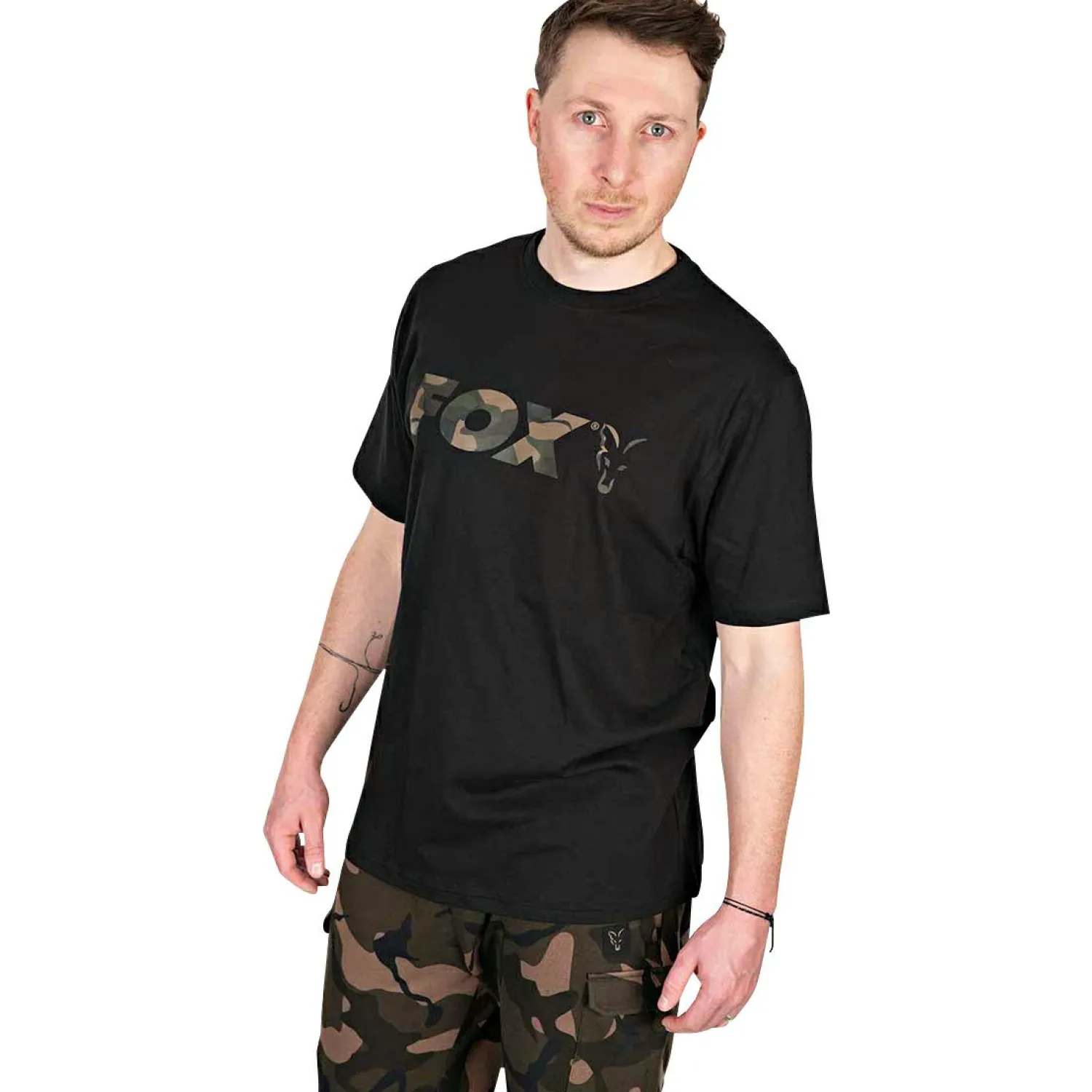 Best Logo T-Shirt Herren (Black Camo) Angelshirts & Angel-Oberteile