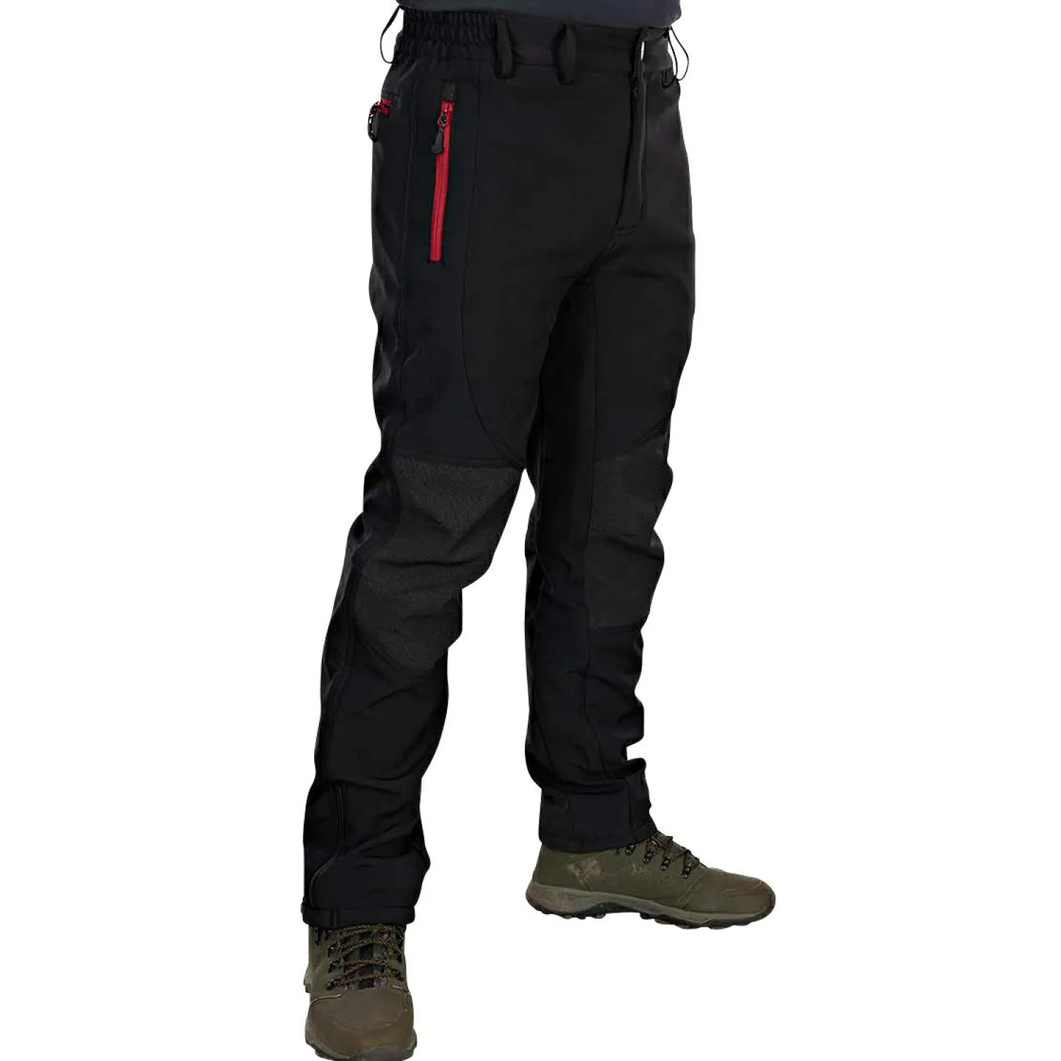 Fox Rage Pro Series Soft Shell Trousers Herren (Grey/Chili Red)< Outdoor- & Angler-Cargohosen