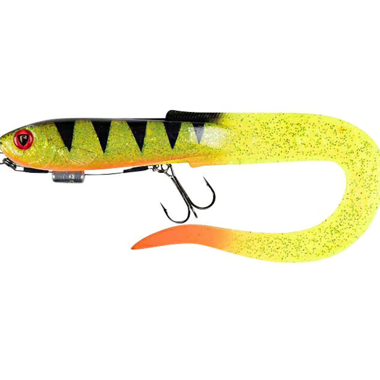 New Slick Eel Loaded (UV Perch) Gummiköder ·Fertig Montierte Gummifische