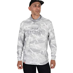 Clearance UV Hooded Top Herren (Light Camo) Angelpullover & -Strickjacken