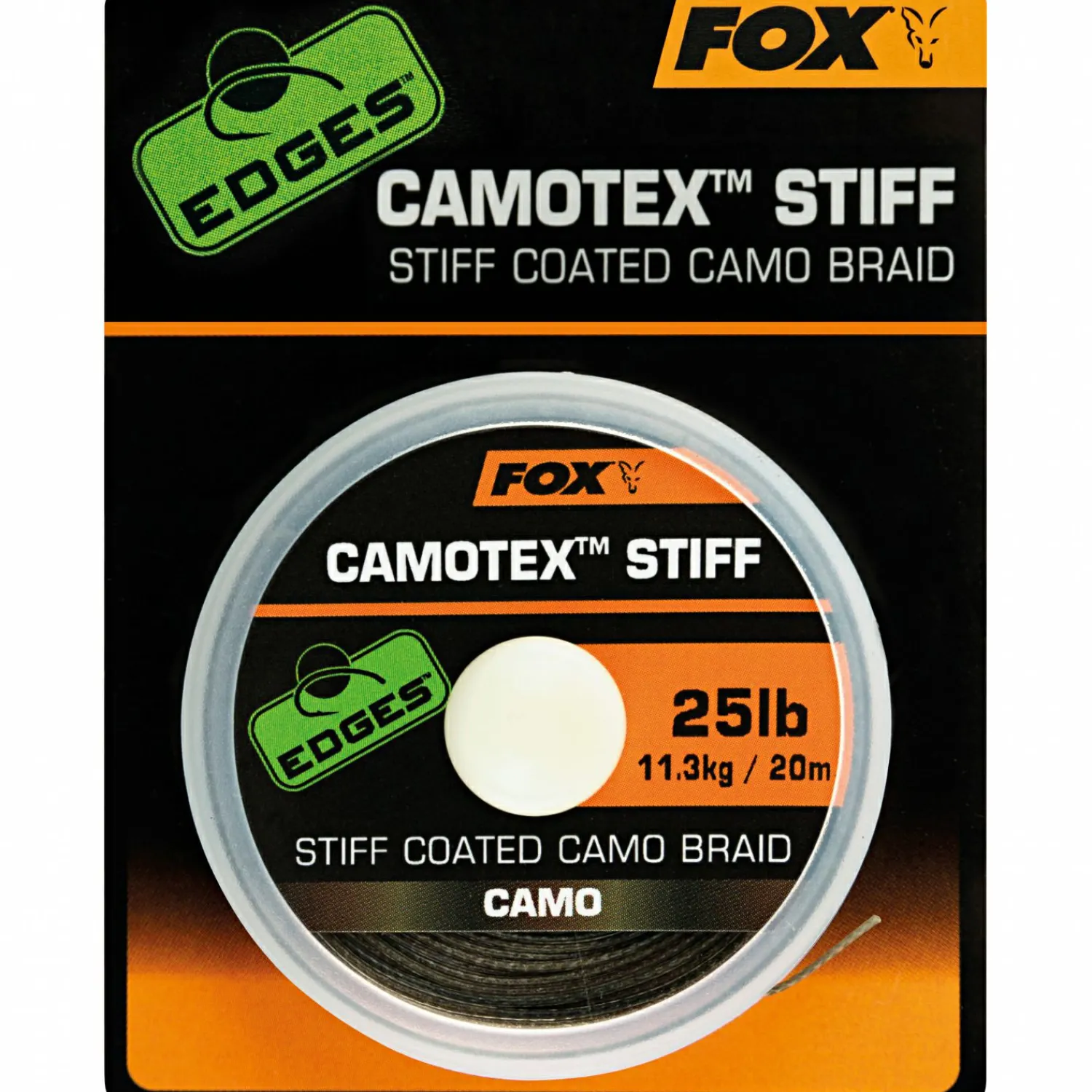 Fox Vorfachschnur Edges™ Camotex Stiff< Karpfenschnüre|Karpfenschnüre