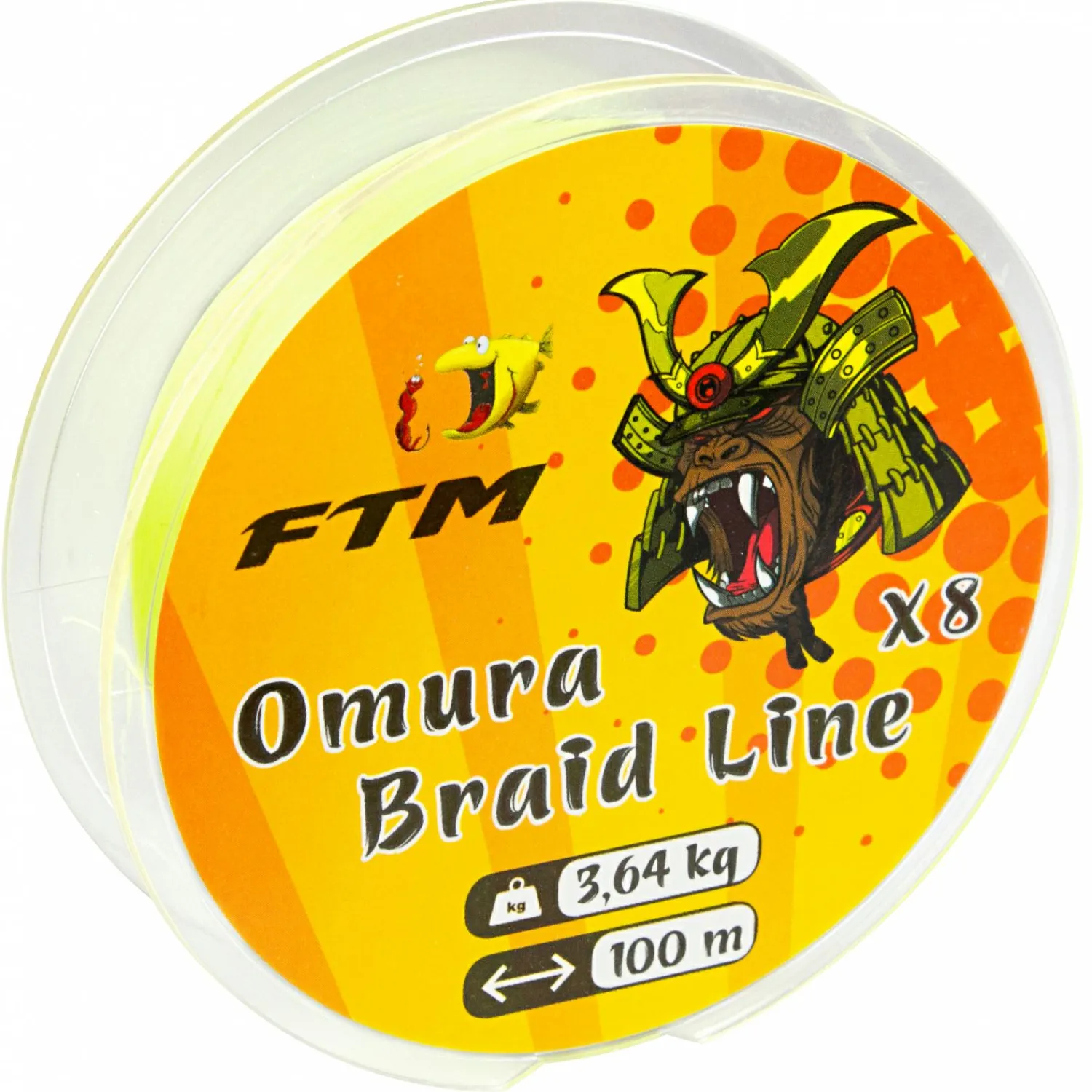 Hot Angelschnur Omura Braid Line (fluogelb, 100 m) Geflochtene Schnüre