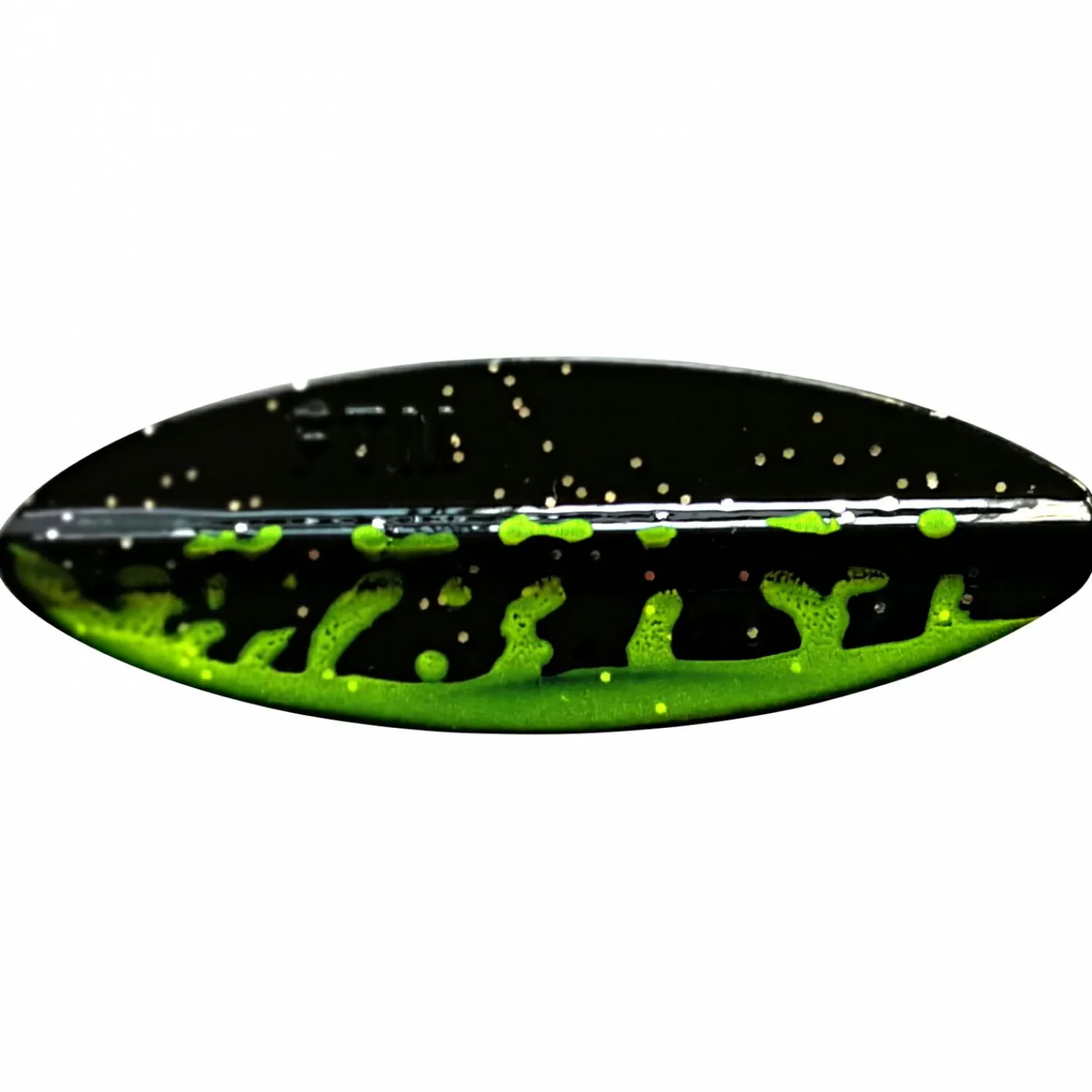 FTM Trout Spoon Fishing Tackle Max Omura Inline (Chartreuse/Schwarz UV)< Trout Spoons|Trout Spoons